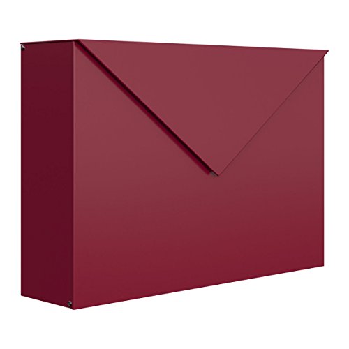 Briefkasten, Design Wandbriefkasten Letter Rot - Bravios