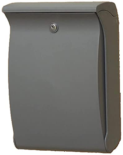 wutyxktts briefkasten anthrazit postkasten ABS-Kunststoff, UV-beständig, UV-beständig, lichtecht, Heimbriefkasten, geeignet für 3 Farben 1006(Color:Gray)