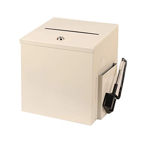 KONGY Briefkasten, Abschließbar Metall Vorschlag Aufbewahrungskiste Büro Haus Wohnung Briefkasten Letterbox (Farbe : Grau)