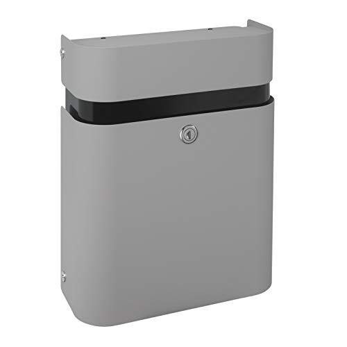 MEFA Briefkasten JUDO 640 (Farbe Platingrau, Einwurfklappe oben, Entnahme vorne, Größe: 490x350x155 mm) 640500M