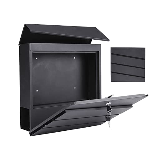 Briefkasten aus Metall, schwarz