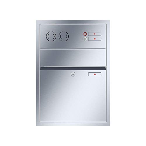 RENZ/Plan/Unterputz-Brief kastenanlage Einbau-Briefkasten / V4A-Edelstahl/Volumen 28 L/Sprechsieb oben/Dein-Briefkasten.de