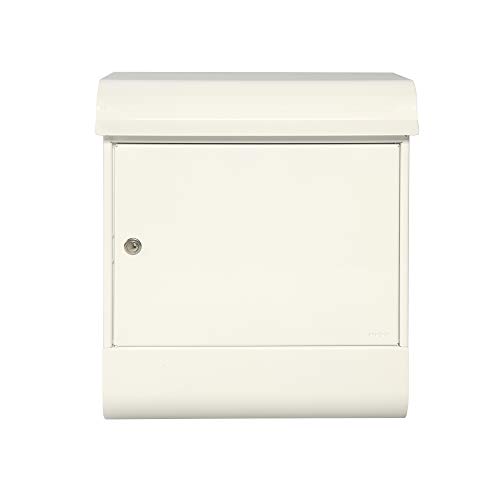 MEFA Paketbriefkasten Magnum 495 (Postkasten mit schloss, mit Ablageblech Größe 573x 430x310 mm) Verkehrsweiß, 495000M