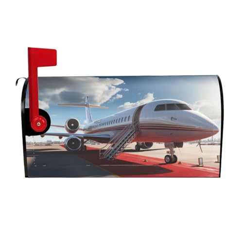 Willkommensbriefkasten-Ab deckung, roter Teppich, Flugzeug, magnetische Briefkasten-Abdeckung, dekorativer Urlaub, Briefkasten, Abdeckung für Zuhause, Outdoor, Garten, dekorativ