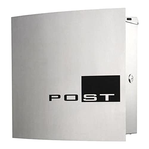 Edelstahl-Briefkasten mit Siebdruck POST Max Knobloch WIEN Briefkasten Edelstahl mit Siebdruck POST BS1020-5-VA 12 Liter