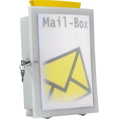 HAN Sammelbox IMAGE'IN mit transparenter abschließbarer Tür und auswechselbarem Motiv, Wahlurne, Spendenbox, Losbox, Aktionsbox - zur Wandmontage oder freistehend mit Standfüßen, 4102-11, lichtgrau