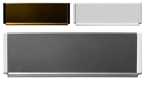 Aluminium-Außen Briefeinwurf=245 x 78 mm-Briefklappe-Briefkaste n-Briefschlitz-TOP (Alu. silber Kanten schwarz, 245 x 78 mm)