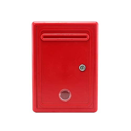 Briefkasten, Briefkasten im englischen Stil, Wandmontage, Heimbüro, Wohnung, Sicherheit, Briefkästen für Außenwand, Hochzeit (Color : Red)