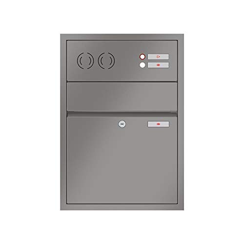 RENZ/Plan/Unterputz-Brief kastenanlage Einbau-Briefkasten/RAL-Fa rbe/Volumen 28 L/Sprechsieb oben/Dein-Briefkasten.de