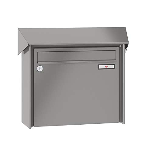 RENZ/Prisma/Aufputz-Brief kastenanlage Wand-Briefkasten/RAL-Farb e 9007 / Volumen 12 L/Dein-Briefkasten.de