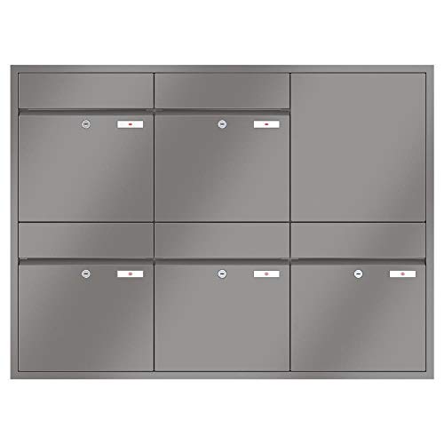 RENZ/Plan / 5er Unterputz-Briefkastenanla ge Einbau-Briefkasten/RAL-Fa rbe/Volumen 21 L/Dein-Briefkasten.de