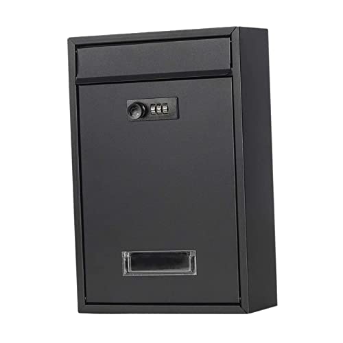 -Briefkasten-Wandhalterun g, mit Codeschloss, Briefkasten, externer, rostfreier Eisenpfosten, Retro-Stil für Bauernhaustor