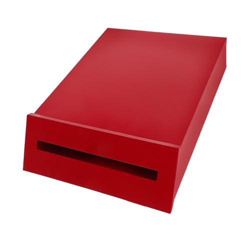 HOMSFOU Vintage Wandbriefkasten Aus Amerikanischem Weißblech Retro Briefkasten Außen Mit Ländlichem Design Dekorativer Metall Briefhalter Für Zuhause Büro Garten Rot
