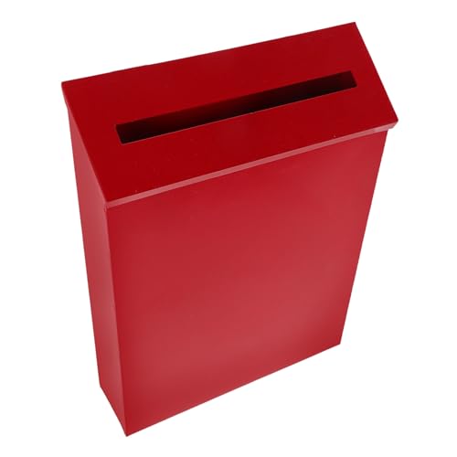 ULDIGI Vintage Wandbriefkasten aus Robustem Amerikanischem Eisen mit Rustikalem Landhausstil Dekorativer Roter Briefkasten zur Wandmontage Wetterfest und Platzsparend für Zuhause und