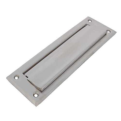 Amig - Briefschlitz für Briefkasten | Für Innen- und Außenwände oder -Türen | Briefeinwurf aus Edelstahl | Größe 254x73 cm | Schlitzmaße: 198x48 mm | Silbe Farbe