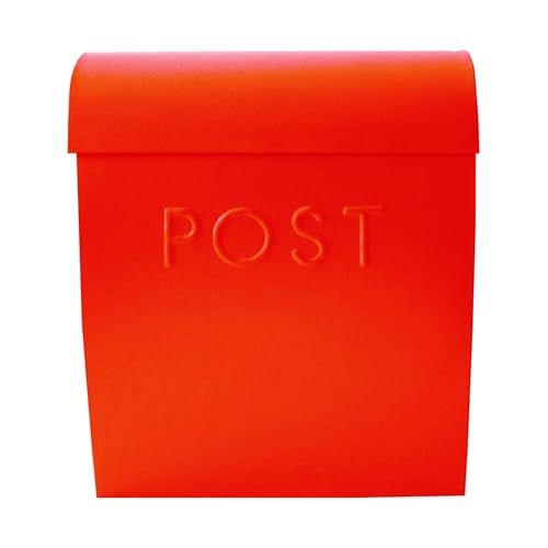 NACH Großer Briefkasten zur Wandmontage, 38,3 x 31,6 x 13,7 cm, rote Briefkästen für Außenwandmontage, wasserdicht – The Sylvia Mailbox