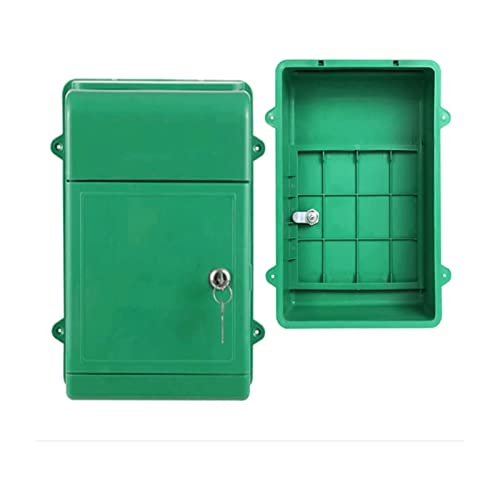 Briefkasten mit mittlerer Kapazität – rückenfreies Design mit Schloss, umweltfreundlicher Kunststoff-Briefkasten – rechteckige Form, ideal für Zuhause und Büro