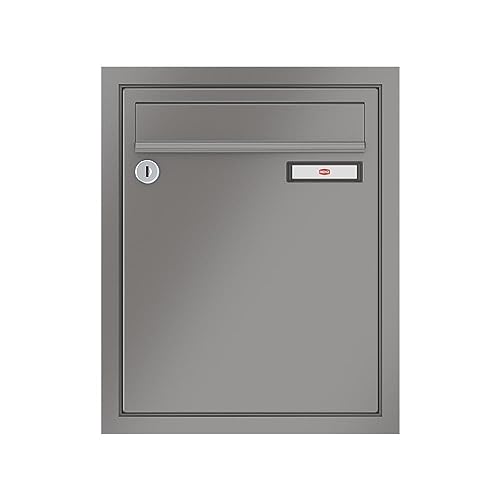 RENZ/Eckrahmen/Unterputz- Briefkastenanlage Einbau-Briefkasten/RAL-Fa rbe 9007 / Volumen 8 L/Dein-Briefkasten.de