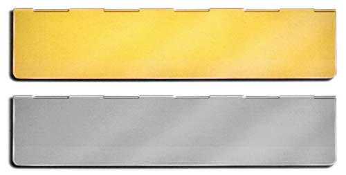 Innenklappe-350 x 80 mm für die Türinnenseite-Messing poliert od. Aluminium silber mattgebürstet-Briefeinwu rf-Briefklappe-Briefschli tz (350 x 80 mm Messing poliert)