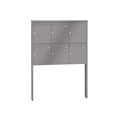 RENZ/Tetro / 5er Freistehende Briefkastenanlage Standbriefkasten/RAL-Farb e/Volumen 23 L/zum Einbetonieren/Dein-Briefk asten.de