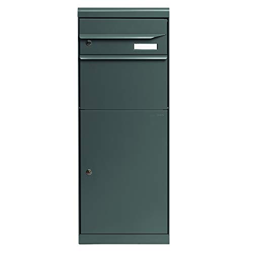 MEFA Paketbriefkasten Maple 661 (Farbe Basaltgrau semi matt, Postkasten mit Schloss, Größe 1091x402x303) 661021M