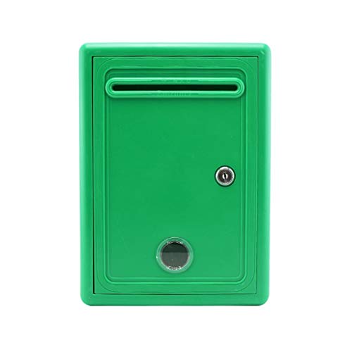 Briefkasten, Briefkasten im englischen Stil, Wandmontage, Heimbüro, Wohnung, Sicherheits-Briefkästen für Außenwand, Hochzeit (Color : Green)