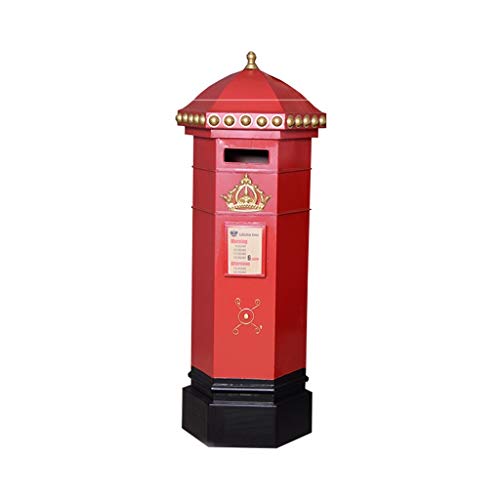 Briefkasten, vertikaler Loft-Briefkasten im englischen Stil für den Außenbereich, Sicherheitsbriefkästen für Außenwand, Hochzeit