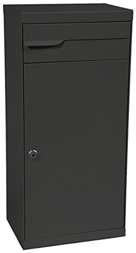 MEFA Paketpostkasten Fuego (992) Briefkasten Entnahme Hinten Anthrazitgrau semimatt RAL 7016 Standbriefkasten