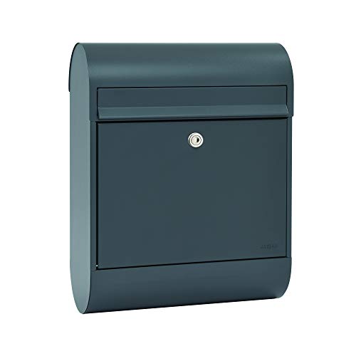 MEFA Briefkasten Ruby 864 (Farbe basaltgrau, Postkasten mit Sicherheitsschloss, Größe 450x350x150 mm) 864510DE
