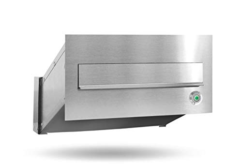 Mauerdurchwurf Briefkasten Edelstahl (V2A) Postkasten EinbauBriefkasten mit Klingel