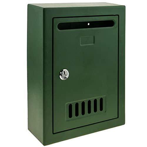 PrimeMatik - Briefkasten Postkasten Kunststoff grün Farbe für wallmount 205x80x273mm