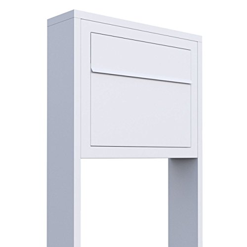 Standbriefkasten, Design Briefkasten Elegance Stand Weiß - Bravios