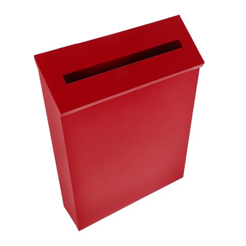 Alipis Vintage Briefkasten aus Amerikanischem Zinnblech Wetterfester Roter Wandbriefkasten mit Rustikalem Design Dekorativer Postkasten für Haus Einfache Wandmontage für Garten und