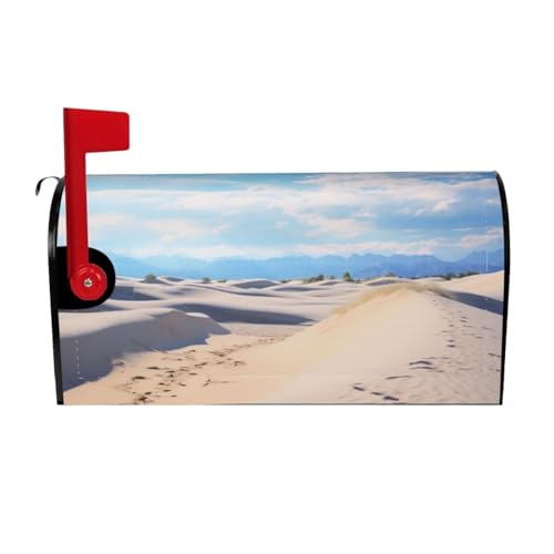 Willkommensbriefkasten-Ab deckung, romantisch, weißer Sand, Landschaft, magnetische Briefkasten-Abdeckung, dekorativer Urlaub, Briefkasten, Abdeckung für Zuhause, Outdoor, Garten, dekorativ