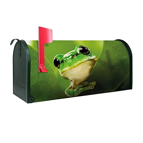 banjado® Amerikanischer Briefkasten - US Mailbox/Letterbox mit Motiv Frosch 51x22x17cm - Postkasten Stahl aus Amerika – Briefkasten amerikanisch pulverbeschichtet
