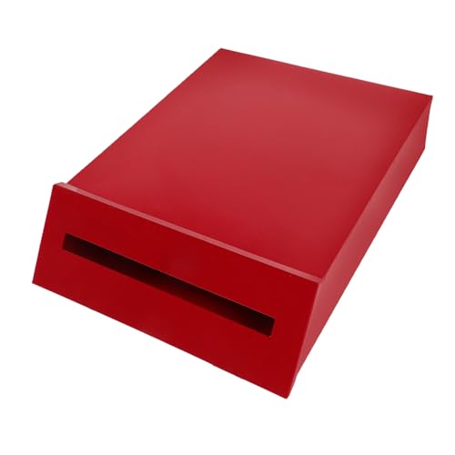 Angoily Vintage Wandbriefkasten aus Amerikanischem Blech Roter Dekorativer Briefkasten im Landhausstil Platzsparend Wandmontierbar Wetterfest und Robust für Haus und Büro