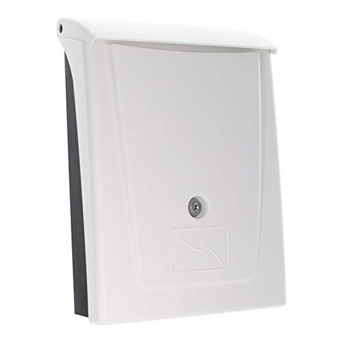 Rottner T06256 Briefkasten, Weiß, 340x250x110 mm