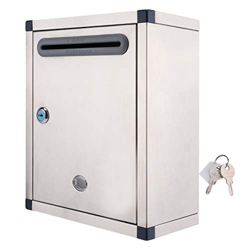 Toyvian Briefkastenanlage Standbriefkasten Wand Montiert Mailbox Spende Box Box Vorschlag Box Spende Box Key Drop- Box Mit Schloss Zaunbriefkasten