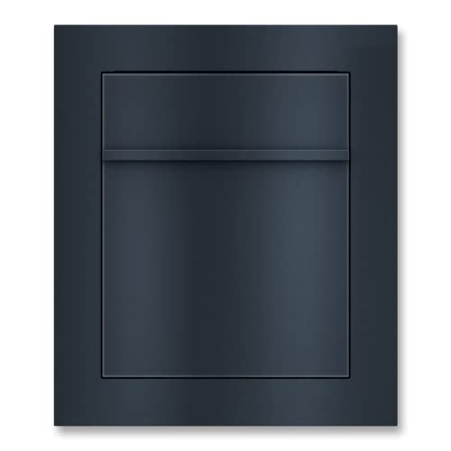 Metzler moderner Unterputz Briefkasten in Anthrazit RAL 7016 Einbaubriefkasten Pulverbeschichtet, hochwertiger Wandbriefkasten Anthrazitgrau , Postkasten