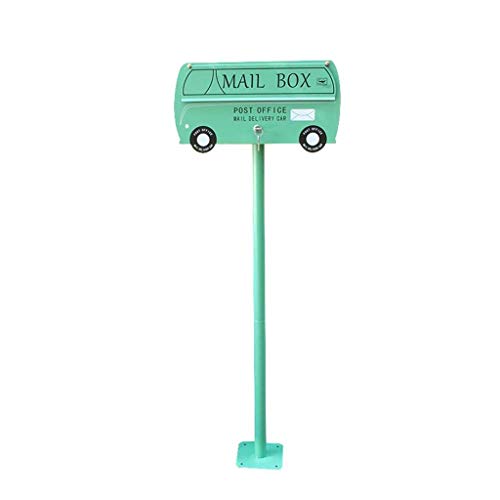 LILIS Briefkasten Wandbriefkasten inkl Car Styling amerikanische Mailbox, dekorative Fotografie Props Letterbox im Freien Wasserdichten Mailbox (Color : Green)