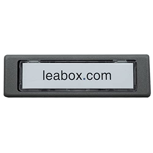 LEABOX Klingeltaster grau für Briefkästen | Klingel-Kombi-Taster mit Schild-Einlage | transparente Abdeckung für Briefkästen Briefkasten-Anlagen - Außenmaß 75 x 22 mm - Stanzmaß 71,3 x 19,3 mm