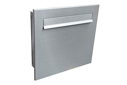 A-04 Edelstahl Design Durchwurfbriefkasten ohne Namensschild (Tiefe: 10 cm) - LETTERBOX24.de