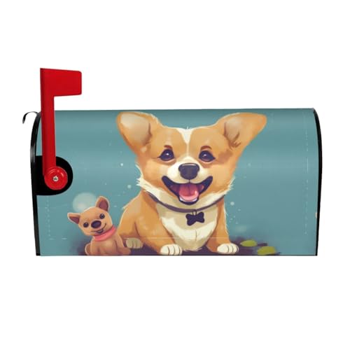 Willkommensbriefkasten-Ab deckung, lustiges Tier, Corgi, magnetische Briefkasten-Abdeckung, dekorative Urlaubs-Briefkasten-Abdec kung für Zuhause, Outdoor, Garten, dekorativ