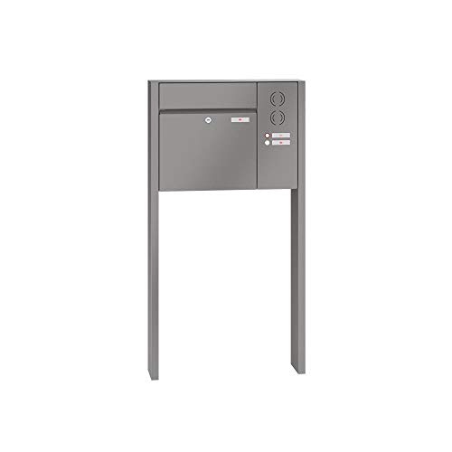 RENZ/Plan/Freistehende Briefkastenanlage Standbriefkasten/RAL-Farb e/Volumen 28 L/zum Einbetonieren/Sprechsieb rechts/Dein-Briefkasten.d e
