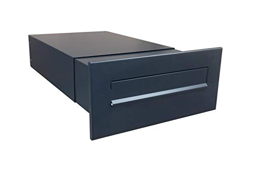 B-042 Anthrazit (RAL 7016) Mauerdurchwurf Briefkasten (Tiefe: 39-62 cm) - LETTERBOX24.de