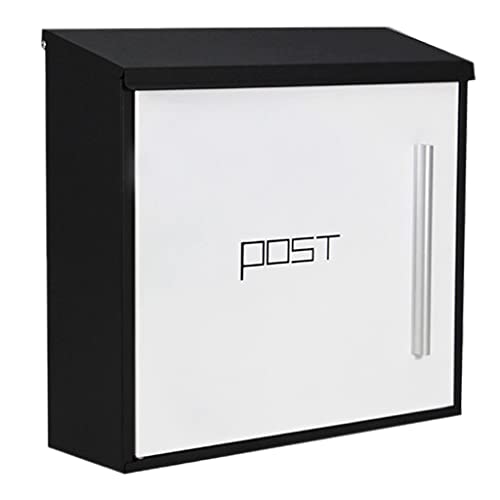 MGCtech Edelstahl-Briefkasten Für Den Außenbereich, Abschließbarer Wandbriefkasten, Sicherheitsbrief Dropbox, Aufbewahrungsbox Für Wohnumschläge (Color : Weiß)