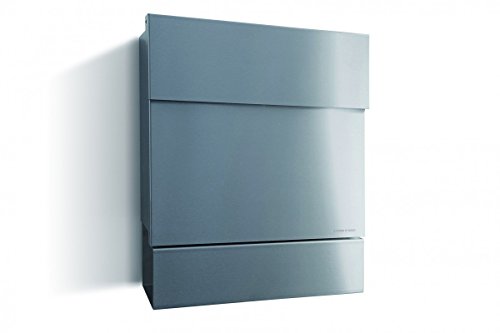 Radius - Briefkasten - Letterman V - mit Zeitungsfach - Edelstahl - 40 x 47,5 x 11,5 cm