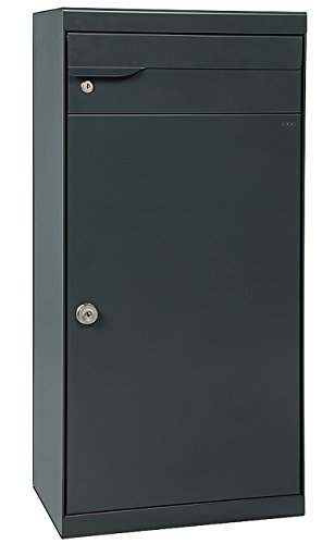 MEFA Paketpostkasten Fuego (991) Briefkasten Entnahme Vorne Anthrazitgrau semimatt RAL 7016 Standbriefkasten