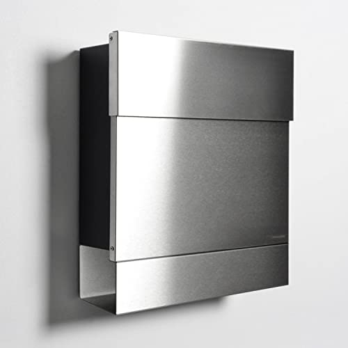 Briefkasten Letterman 5 Edelstahl Anthrazit RAL 7016 radius design