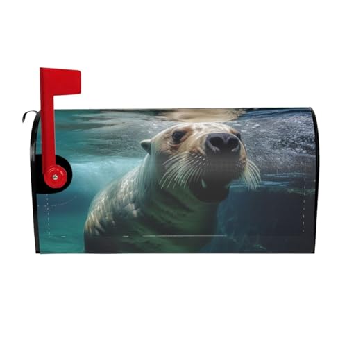 Willkommensbriefkasten-Ab deckung, lustiger Seelöwe, magnetische Briefkasten-Abdeckung, dekorativer Urlaub, Briefkasten, Abdeckung für Zuhause, Outdoor, Garten, dekorativ